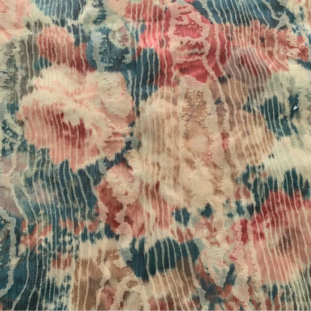 54” X 64” Pink & Blues Upholstery Fabric